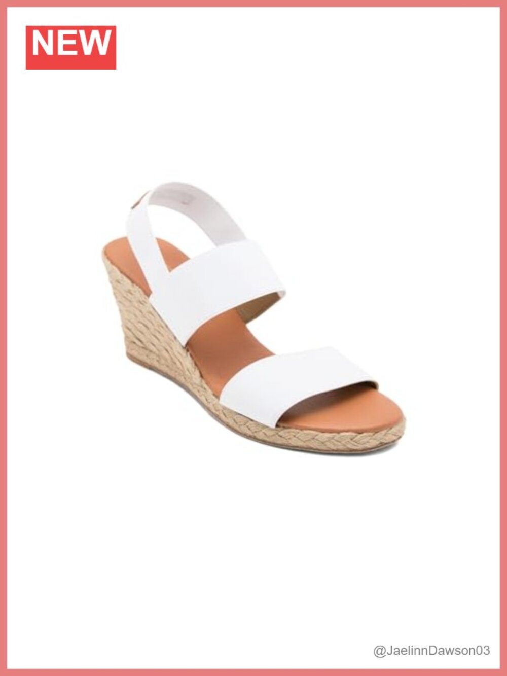 Andre Assous Women's Leather Espadrille Wedge Sandals